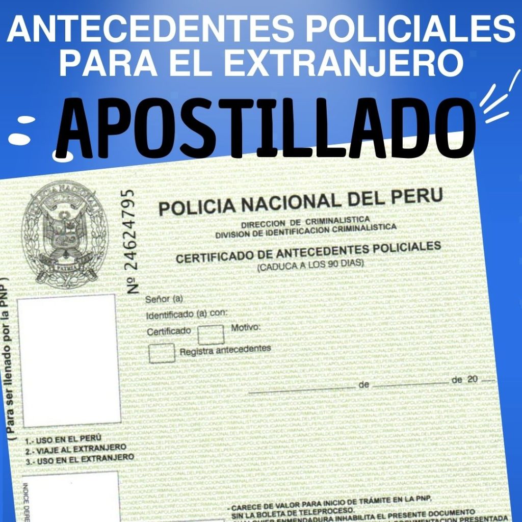 certificado de antecedentes policiales para el extranjero
