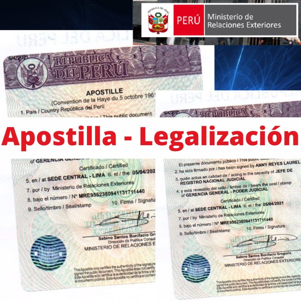 apostilla y legalización de documentos